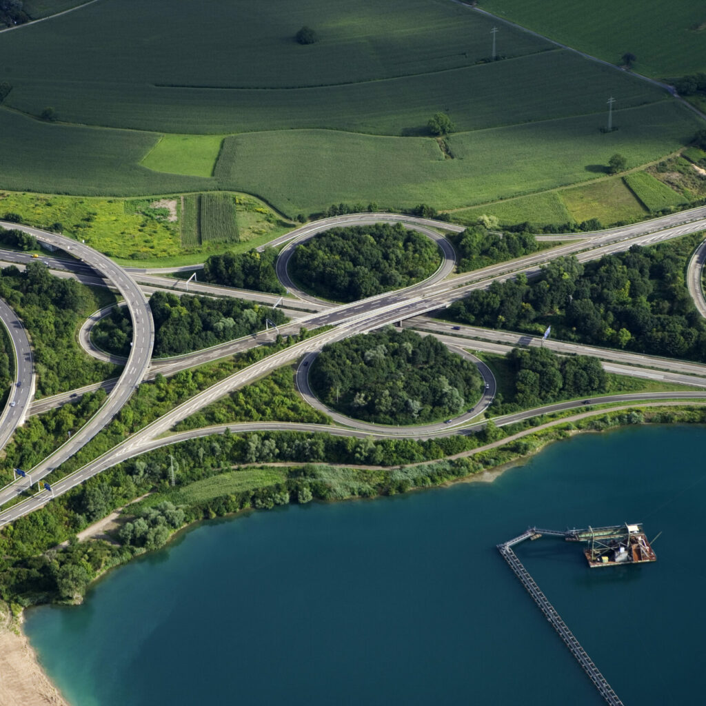 ©KV Germersheim Ansicht von Straßenverkehr aus der Vogelperspektive